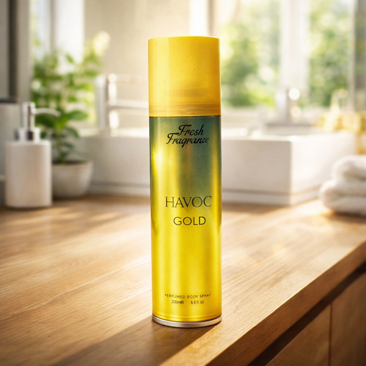 Havoc Gold Fresh Fragrance Body Spray For Men – 200ml